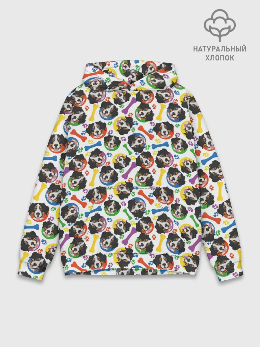 Худи мужской база хлопок / Бернский Зенненхунд