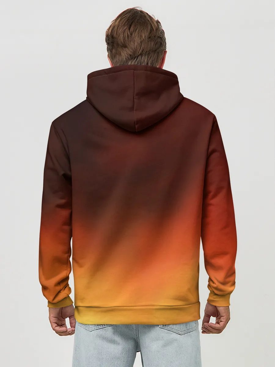 Худи мужской база хлопок / Сайтама в огне One Punch-Man