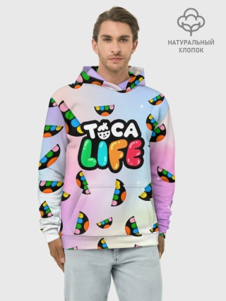 Худи мужской база хлопок / ТОКА БОКА ЛОГОТИП