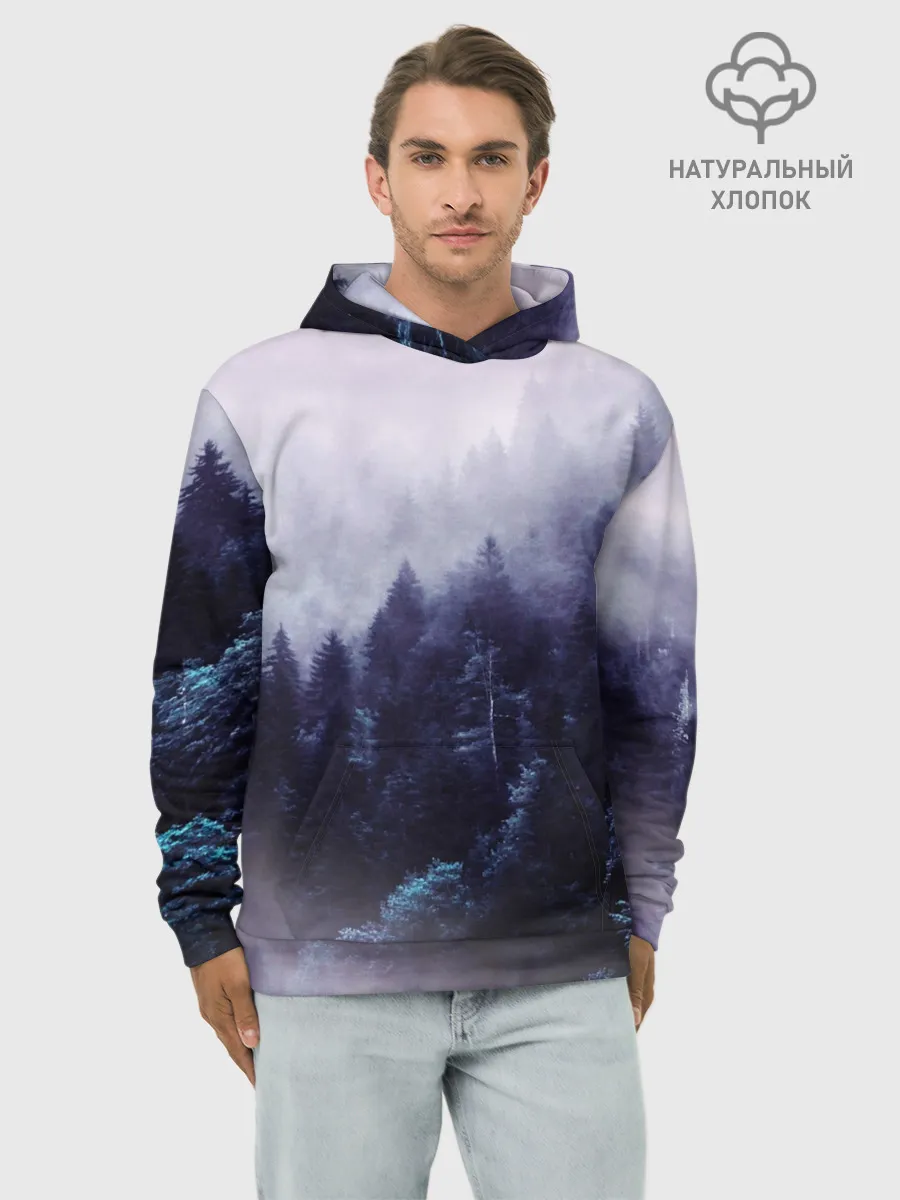 Худи мужской база хлопок / ЛЕСНОЙ ТУМАН