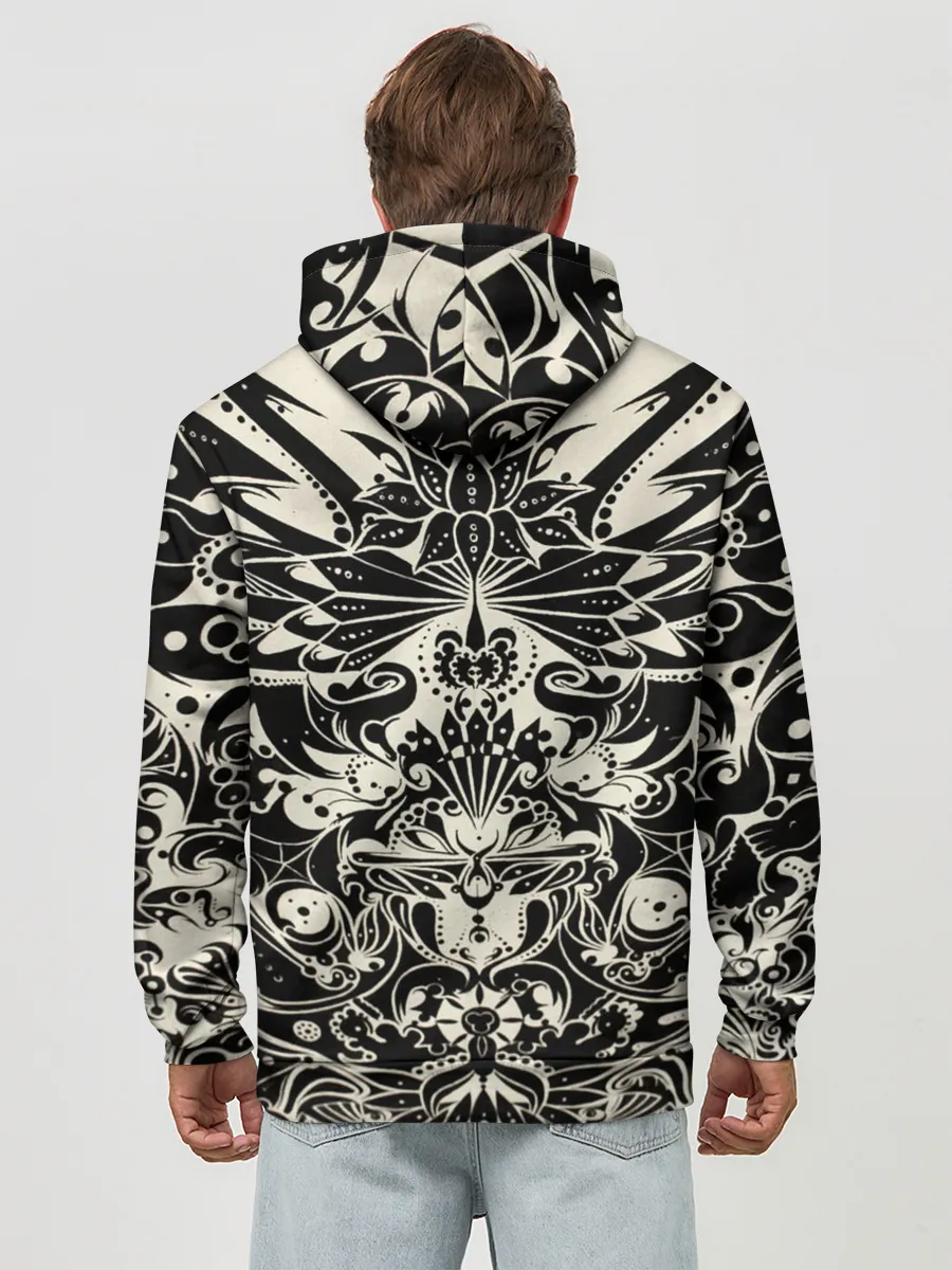 Худи мужской база хлопок / Муар