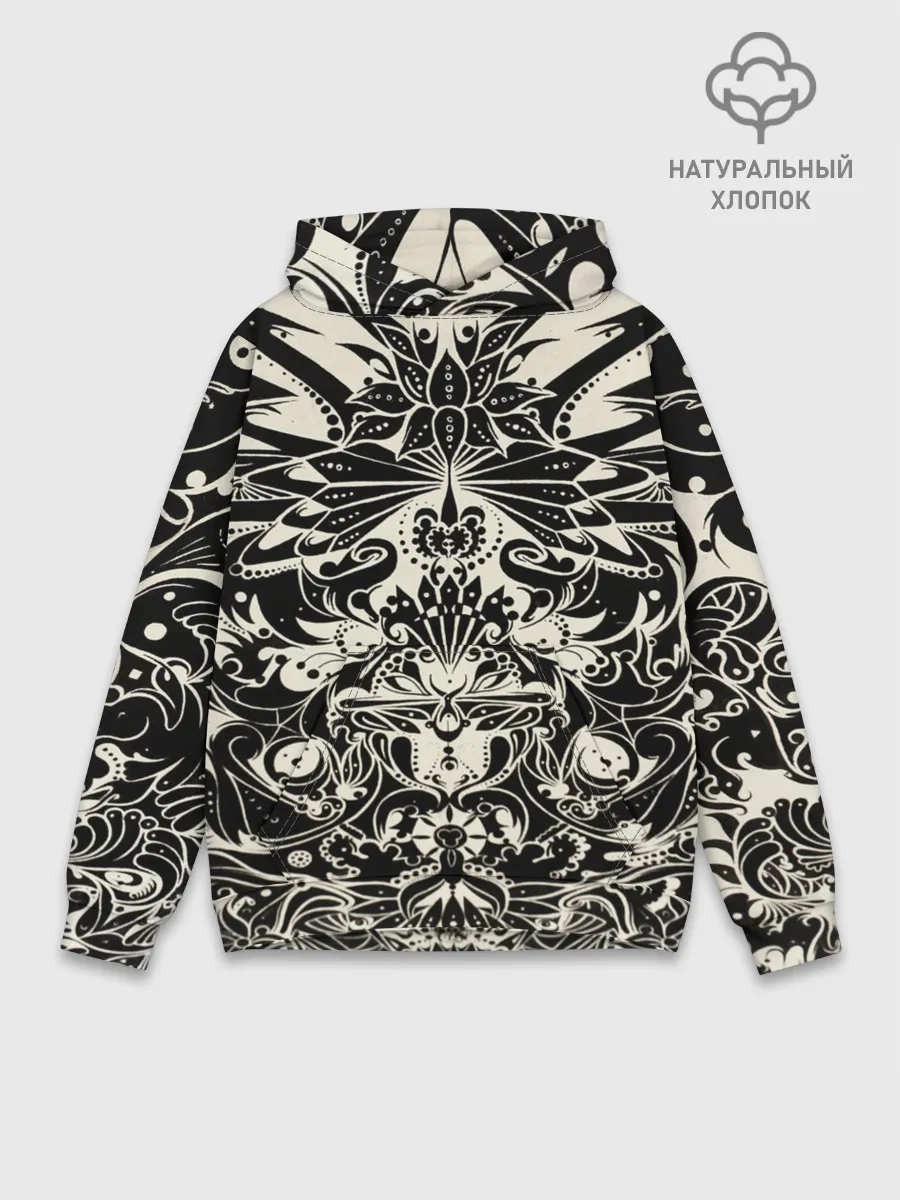 Худи мужской база хлопок / Муар