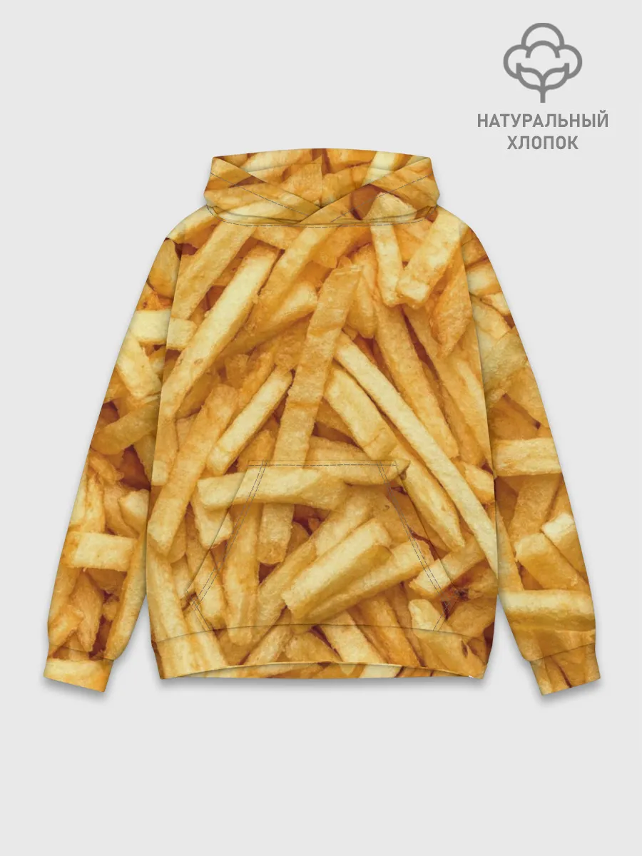 Худи мужской база хлопок / Картошка фри/Фастфуд