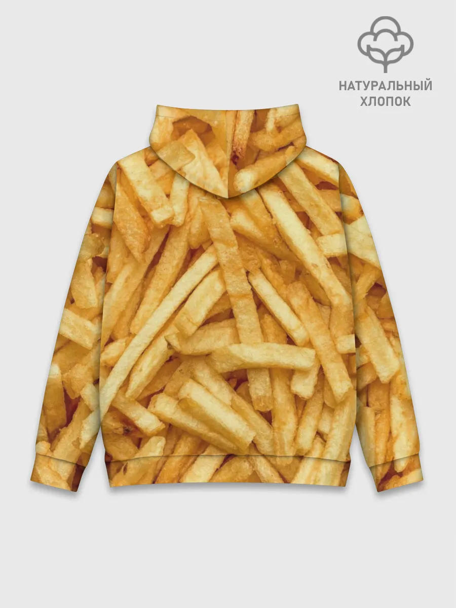 Худи мужской база хлопок / Картошка фри/Фастфуд