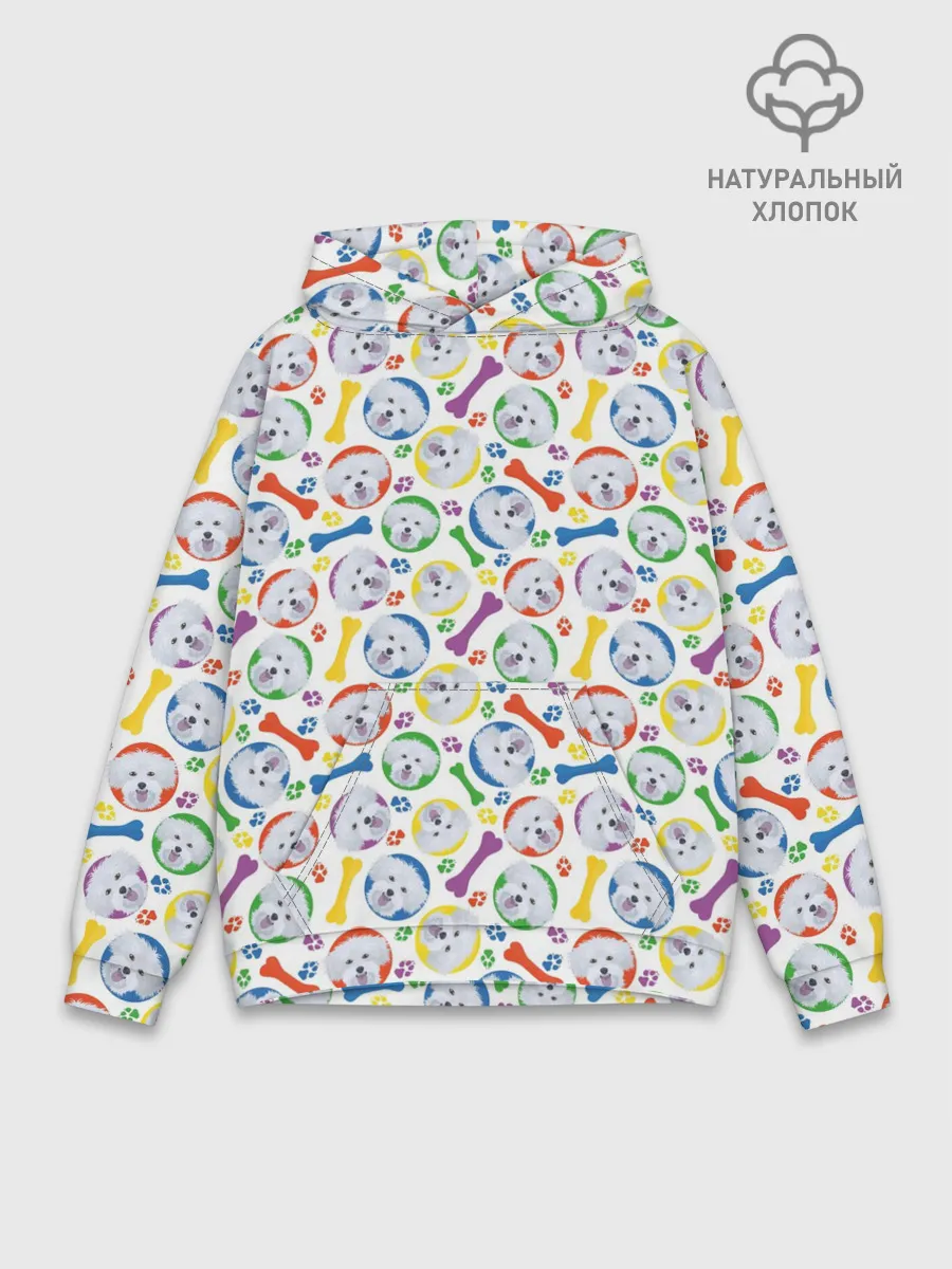 Худи мужской база хлопок / Мальтийская Болонка