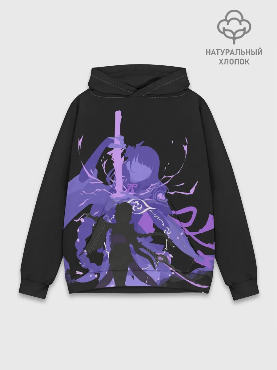 Худи мужской база хлопок / Genshin Impact Raiden