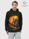 Худи мужской база хлопок / Helloween / череп тыква/ scull pumkin