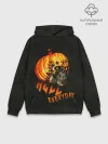Худи мужской база хлопок / Helloween / череп тыква/ scull pumkin
