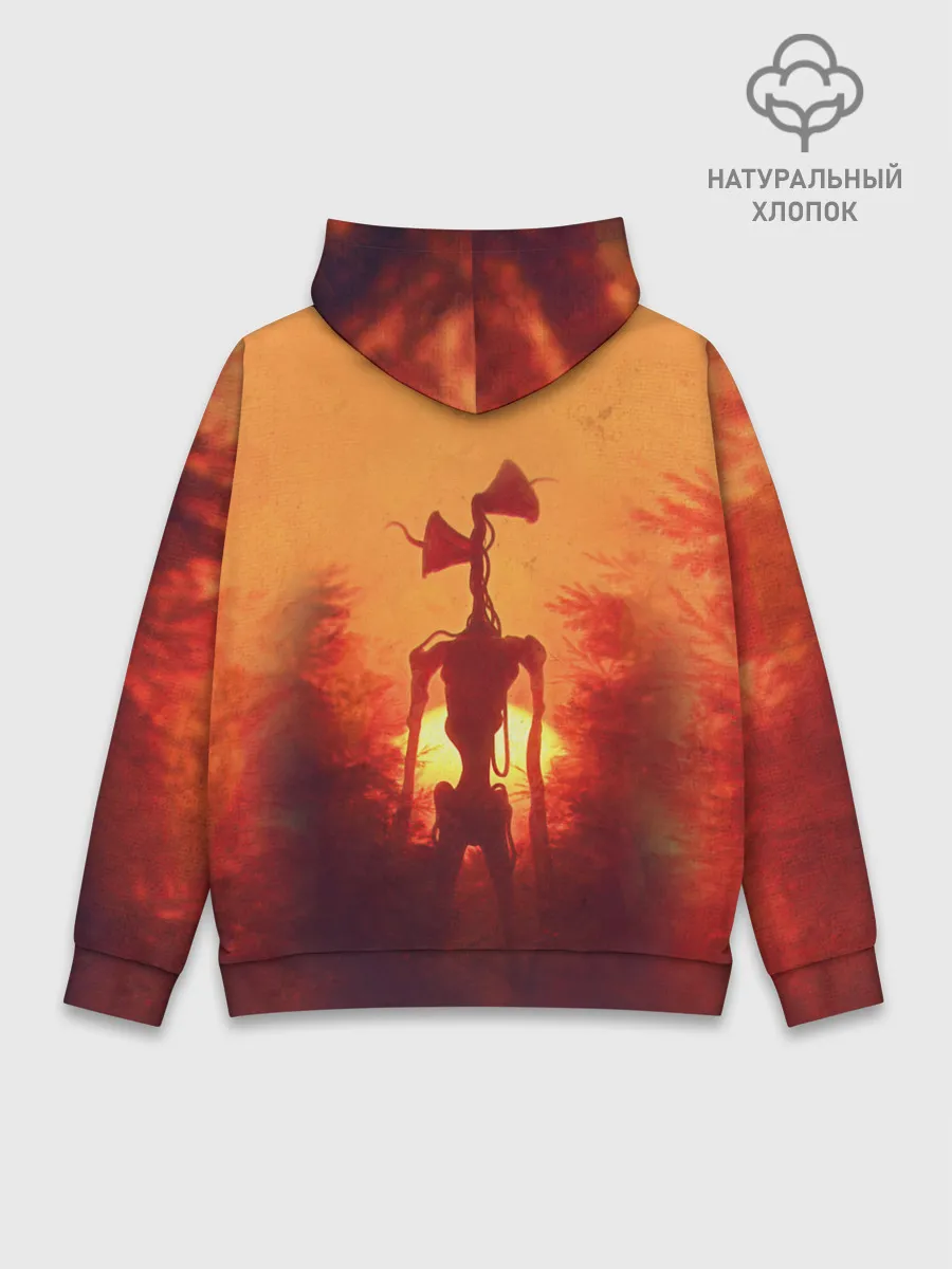 Худи мужской база хлопок / СИРЕНОГОЛОВЫЙ НА ЗАКАТЕ