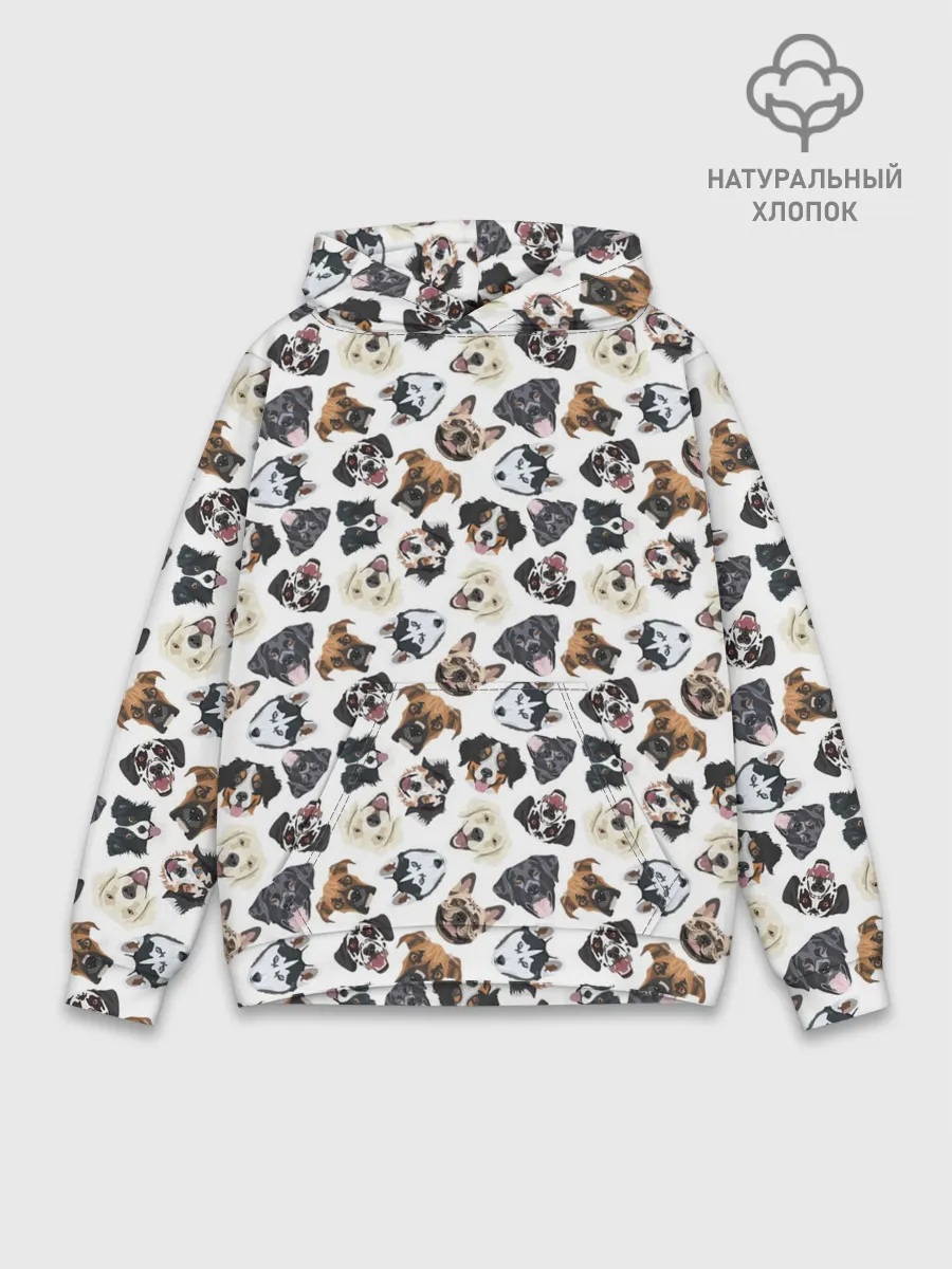 Худи мужской база хлопок / Разные Породы Собак