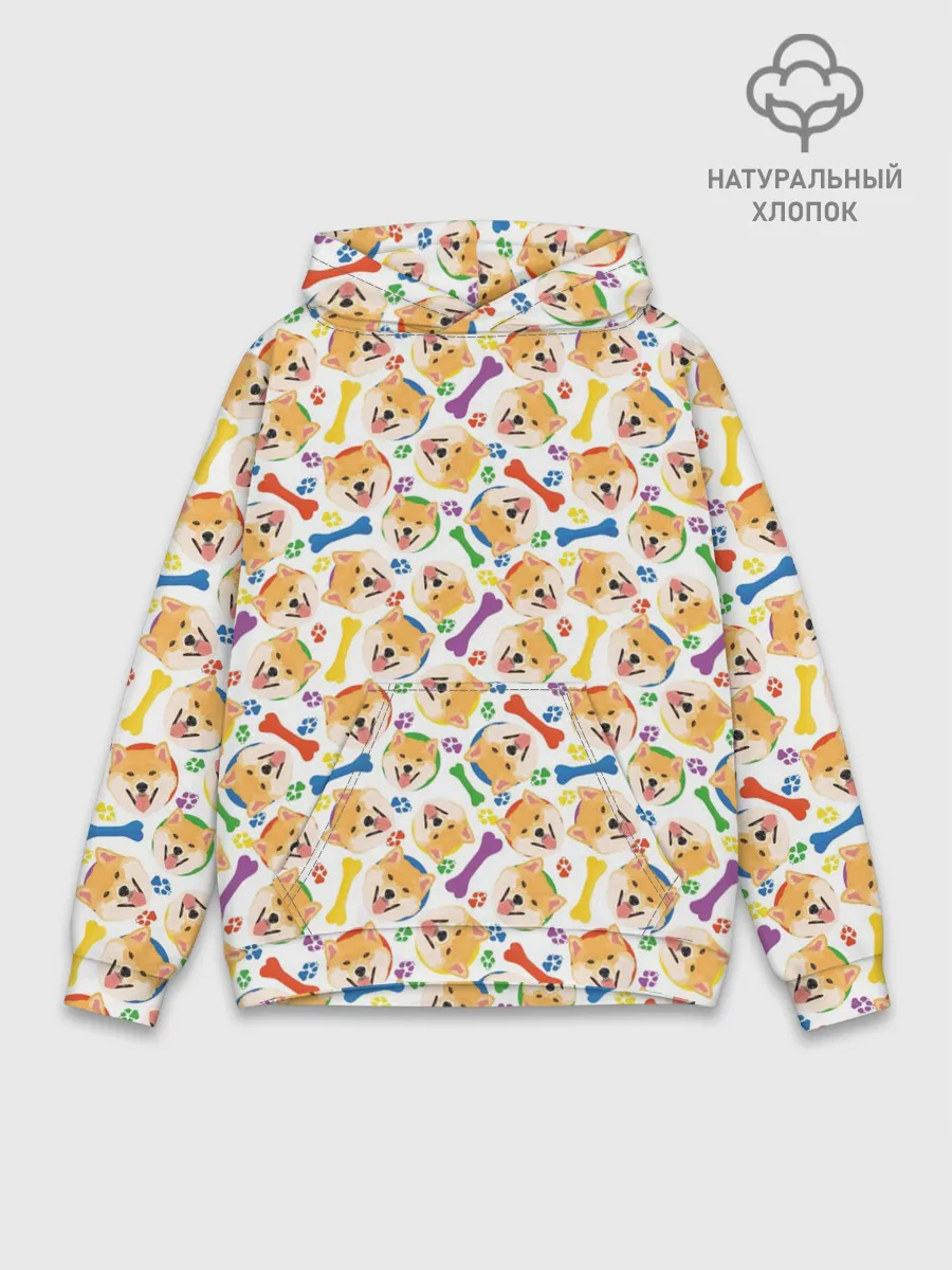 Худи мужской база хлопок / Сиба Ину