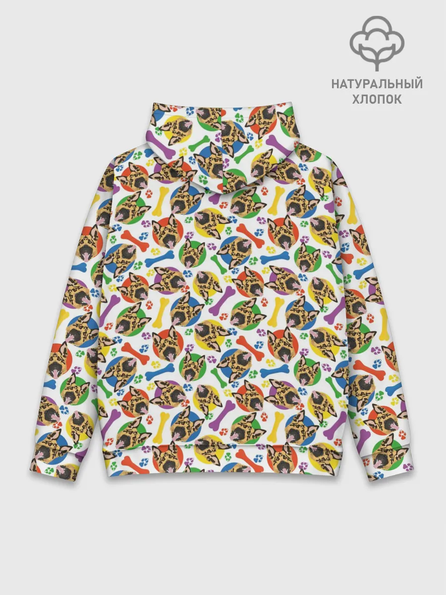 Худи мужской база хлопок / Немецкая Овчарка