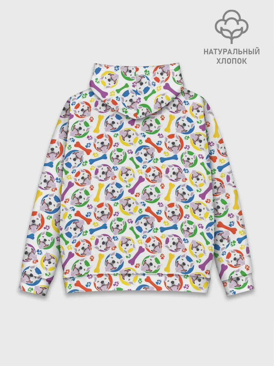 Худи мужской база хлопок / Бультерьер