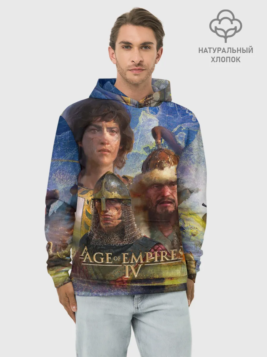 Худи мужской база хлопок / Age of Empires 4 Обложка