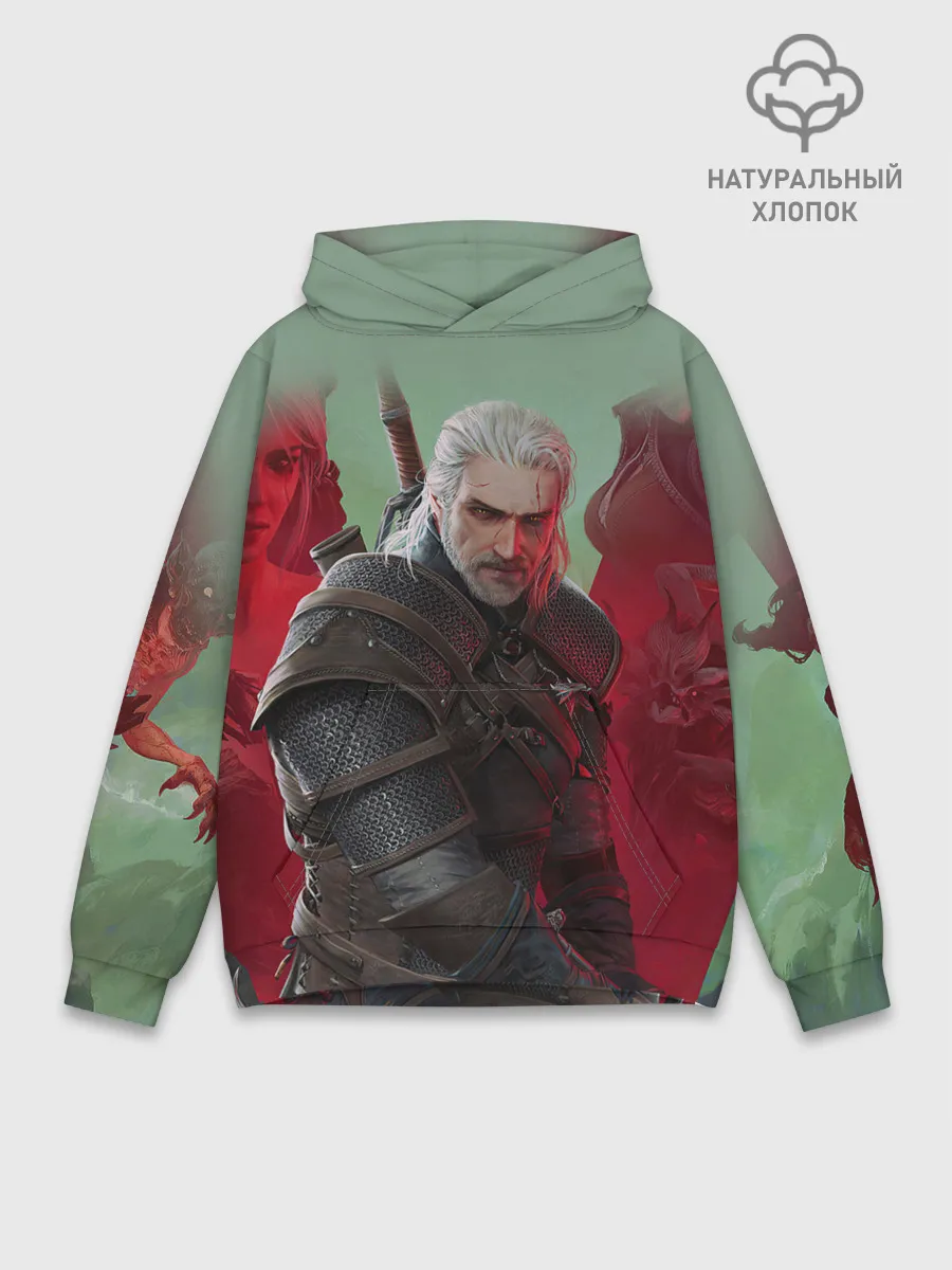 Худи мужской база хлопок / ВЕДЬМАК | THE WITCHER | ГЕРАЛЬТ С МЕЧОМ