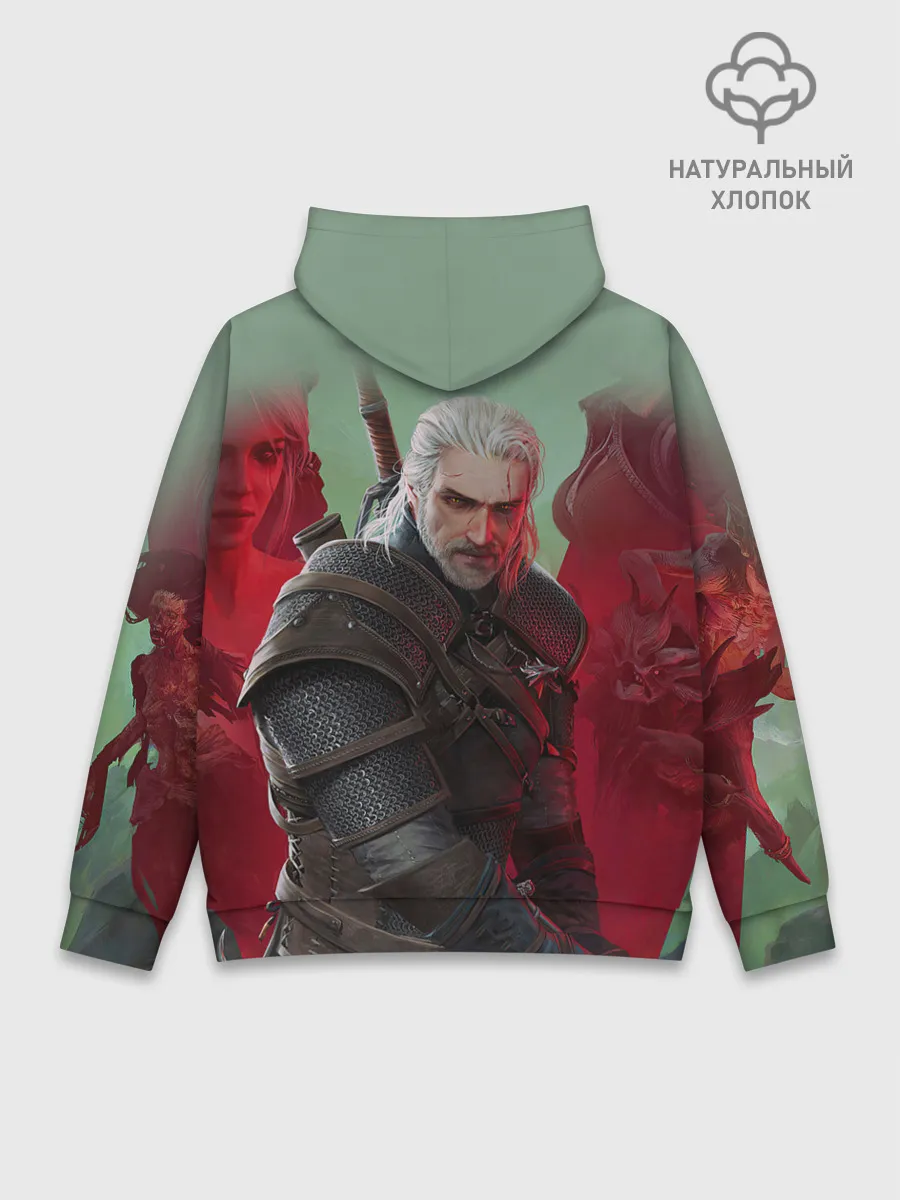 Худи мужской база хлопок / ВЕДЬМАК | THE WITCHER | ГЕРАЛЬТ С МЕЧОМ