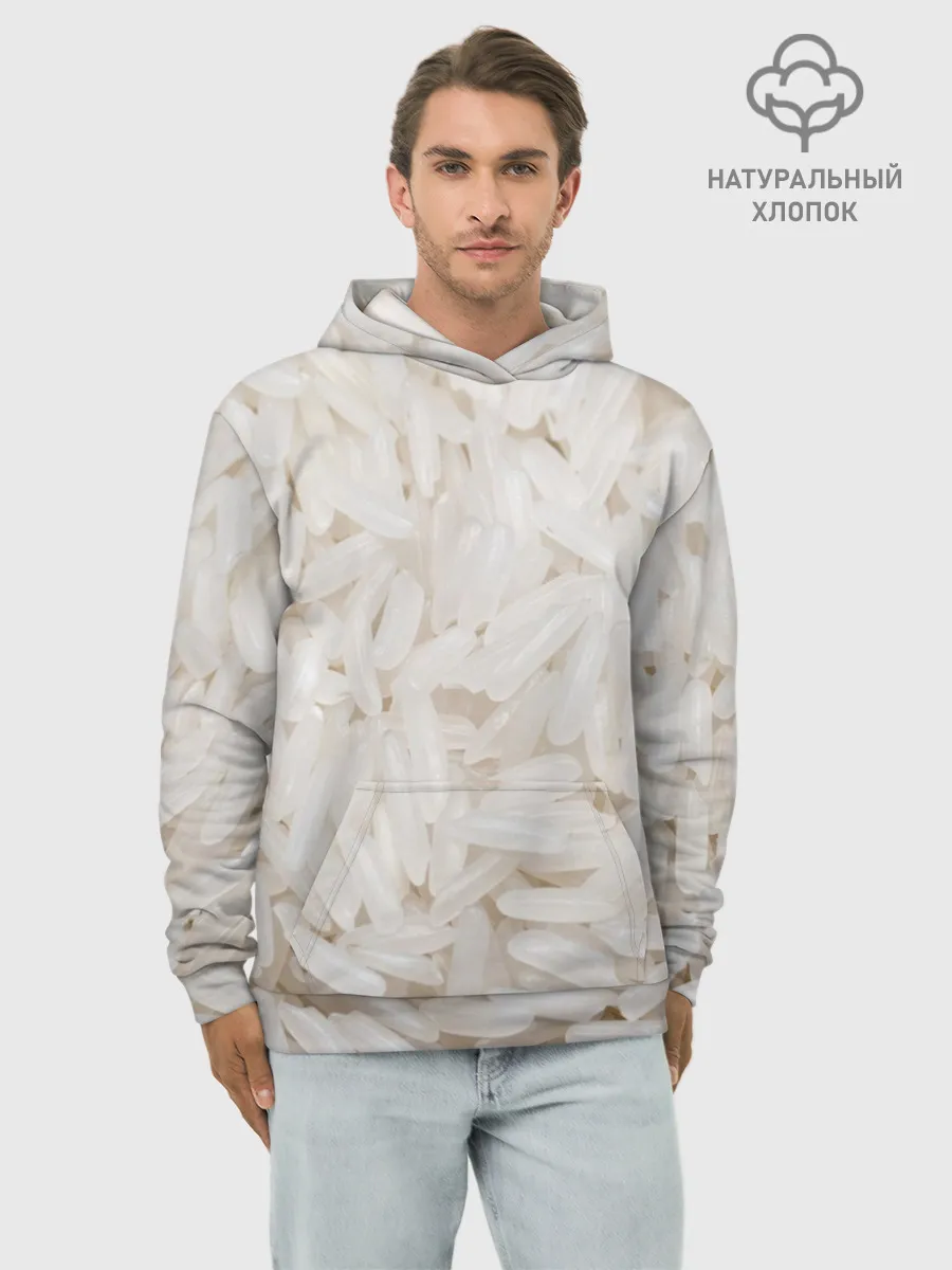 Худи мужской база хлопок / Рис/еда