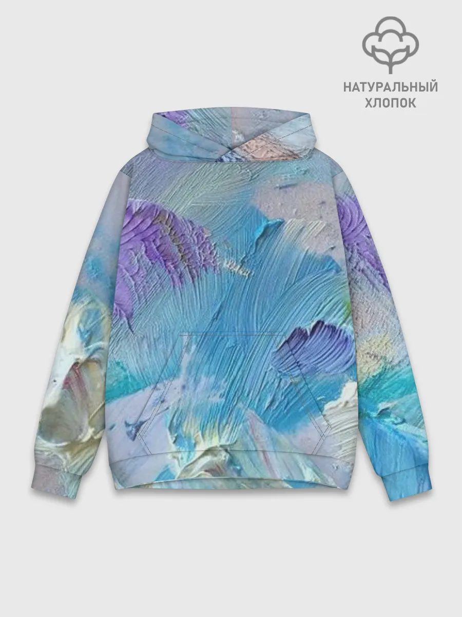 Худи мужской база хлопок / Оставленная краска