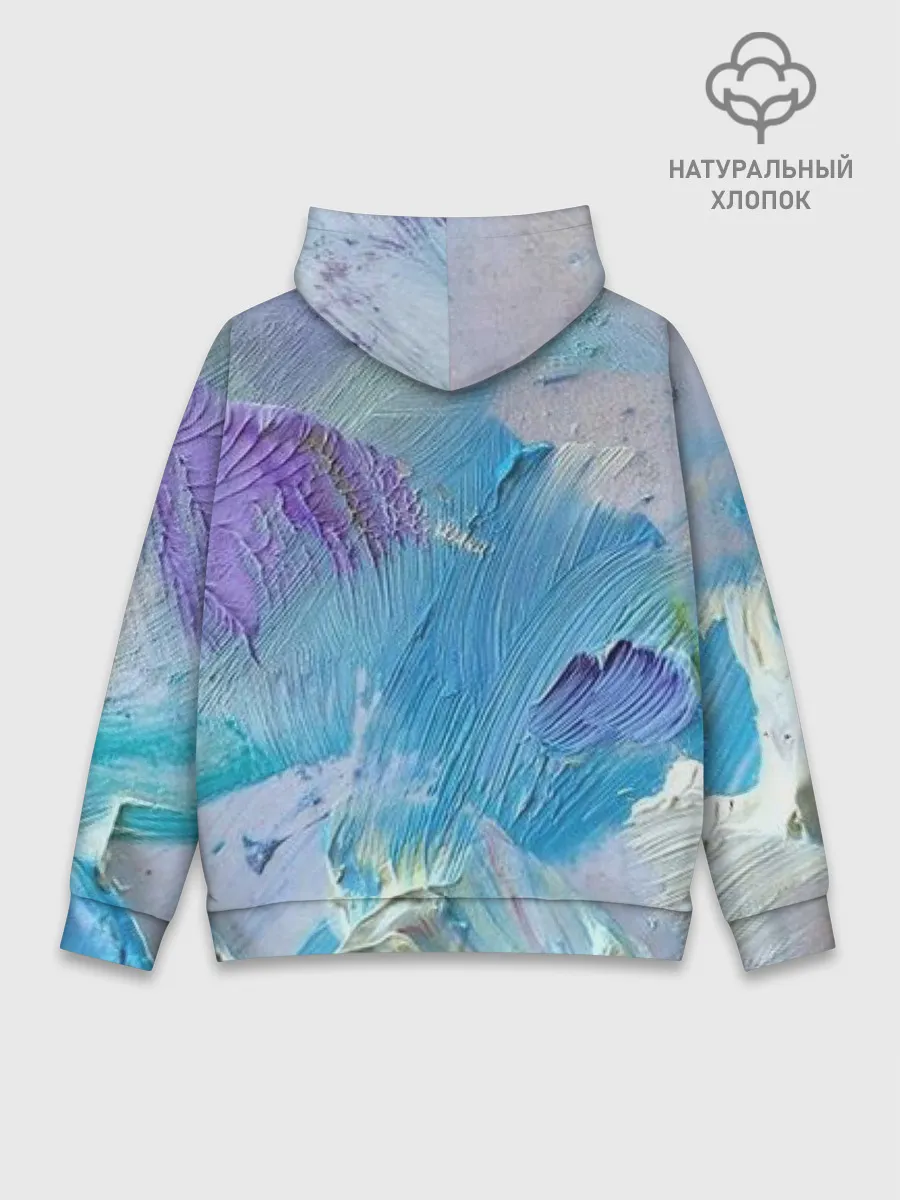 Худи мужской база хлопок / Оставленная краска