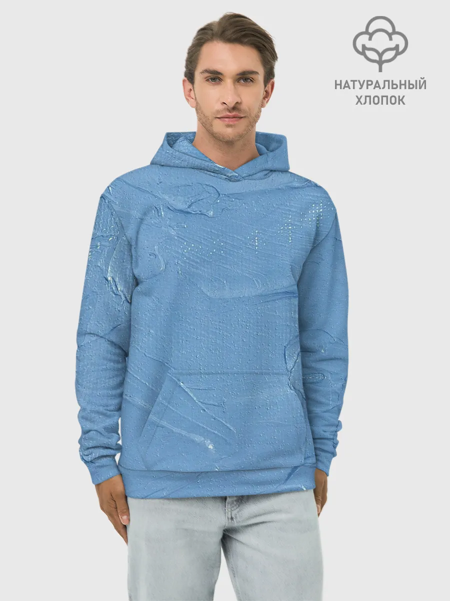 Худи мужской база хлопок / Свежая краска