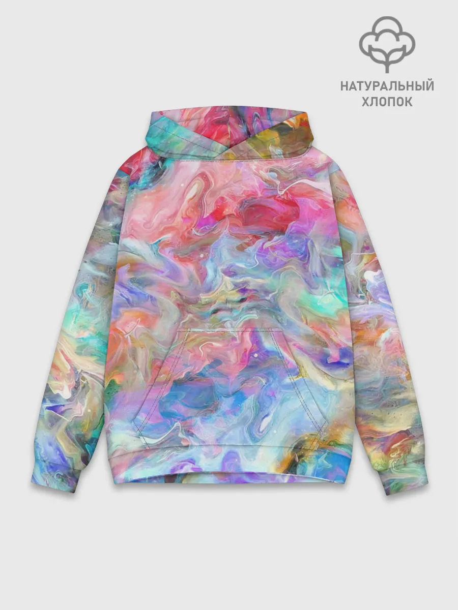 Худи мужской база хлопок / Радужное небо