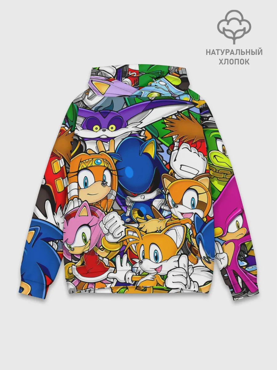 Худи мужской база хлопок / КИБЕР СОНИК | CYBER SONIC ROBOT