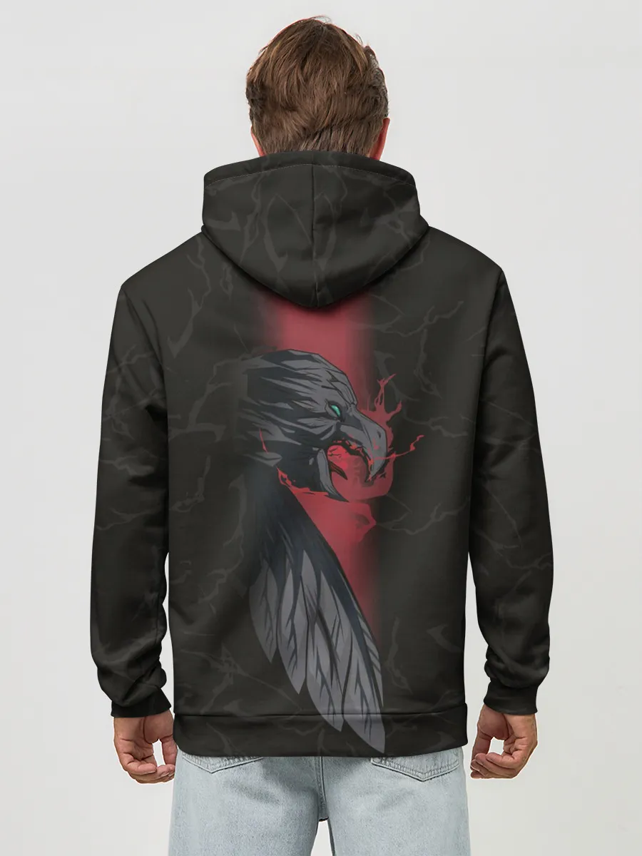 Худи мужской база хлопок / Кровь дракона и сильный Ведьмак