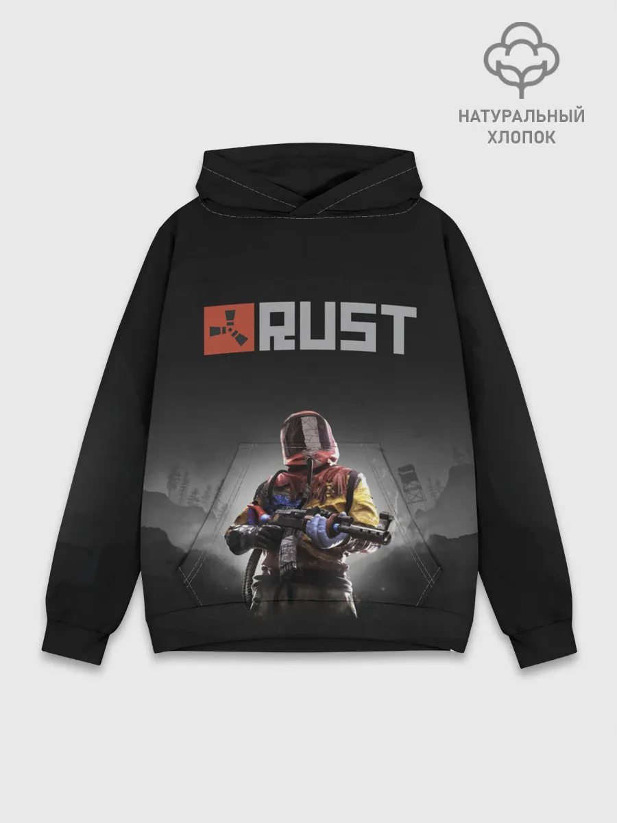 Худи мужской база хлопок / Работяга из Раста