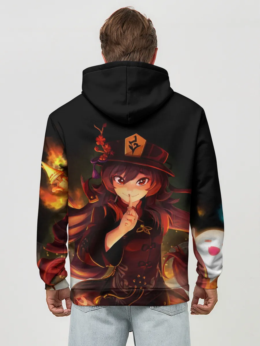 Худи мужской база хлопок / Genshin Impact, Hu Tao