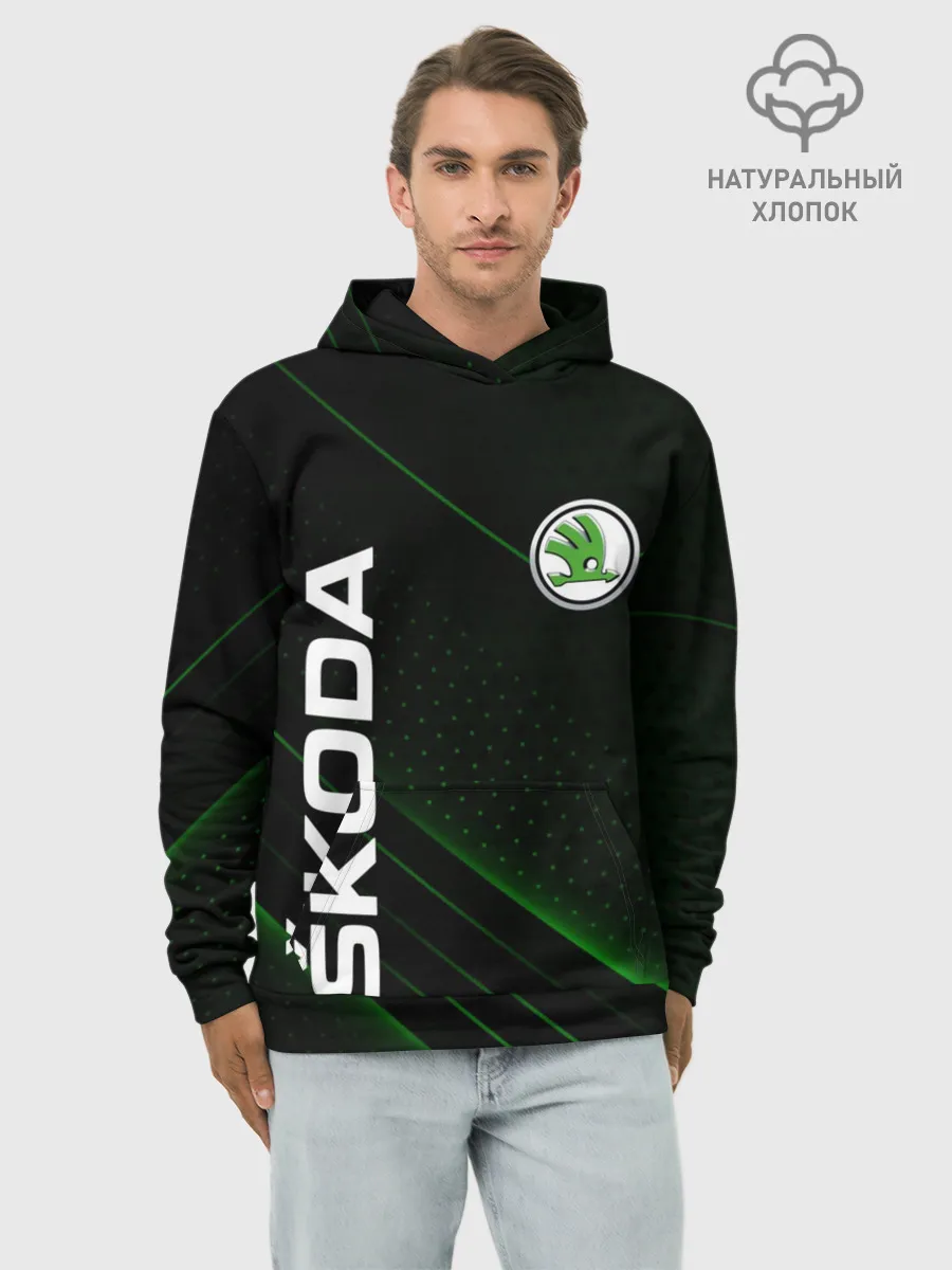 Худи мужской база хлопок / Шкода, авто