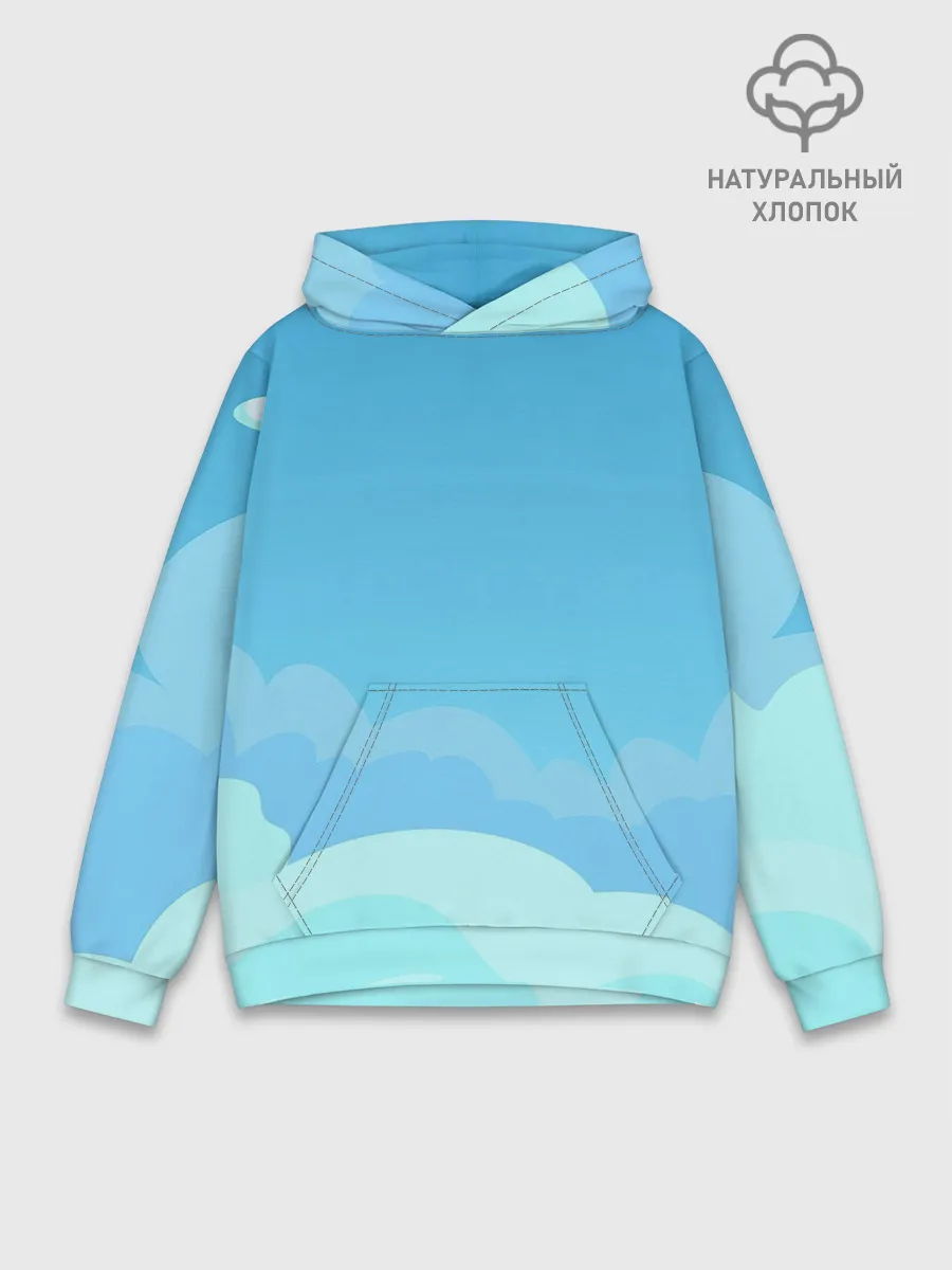 Худи мужской база хлопок / Небо после грозы
