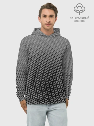 Худи мужской база хлопок / шестиугольная сетка