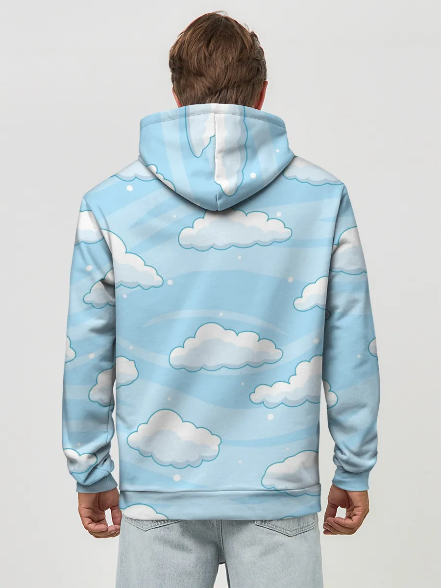 Худи мужской база хлопок / Зимние облака