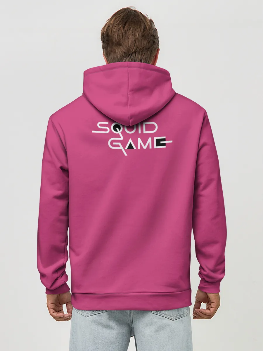 Худи мужской база хлопок / Игра в кальмара: логотип.