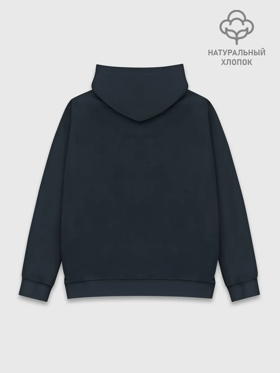 Худи мужской база хлопок / ДЕЛОРЕАН СКВОЗЬ ТКАНЬ