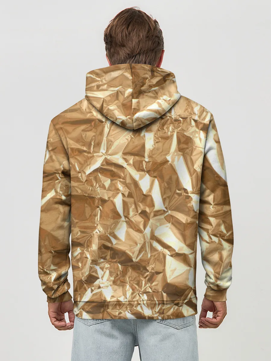 Худи мужской база хлопок / Мятая Фольга