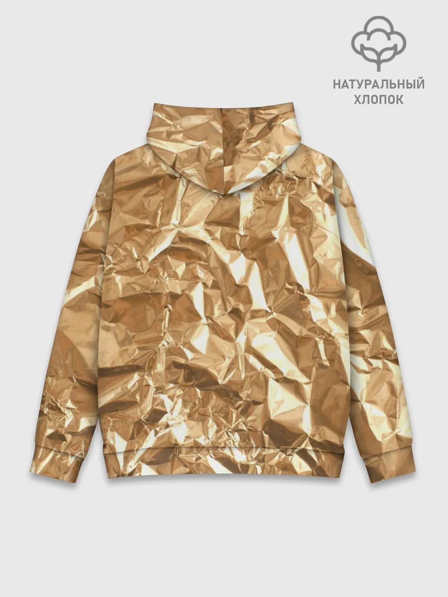 Худи мужской база хлопок / Мятая Фольга