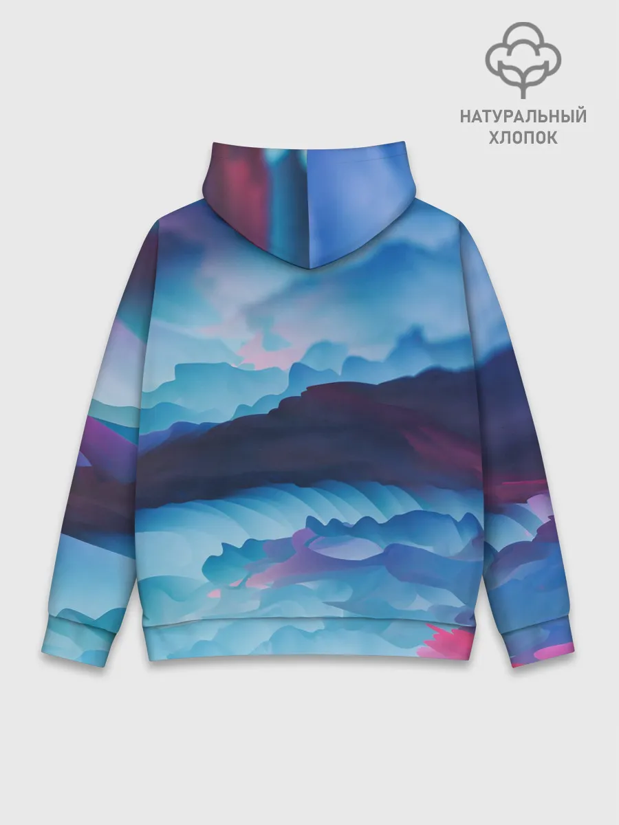 Худи мужской база хлопок / Грозовые мазки