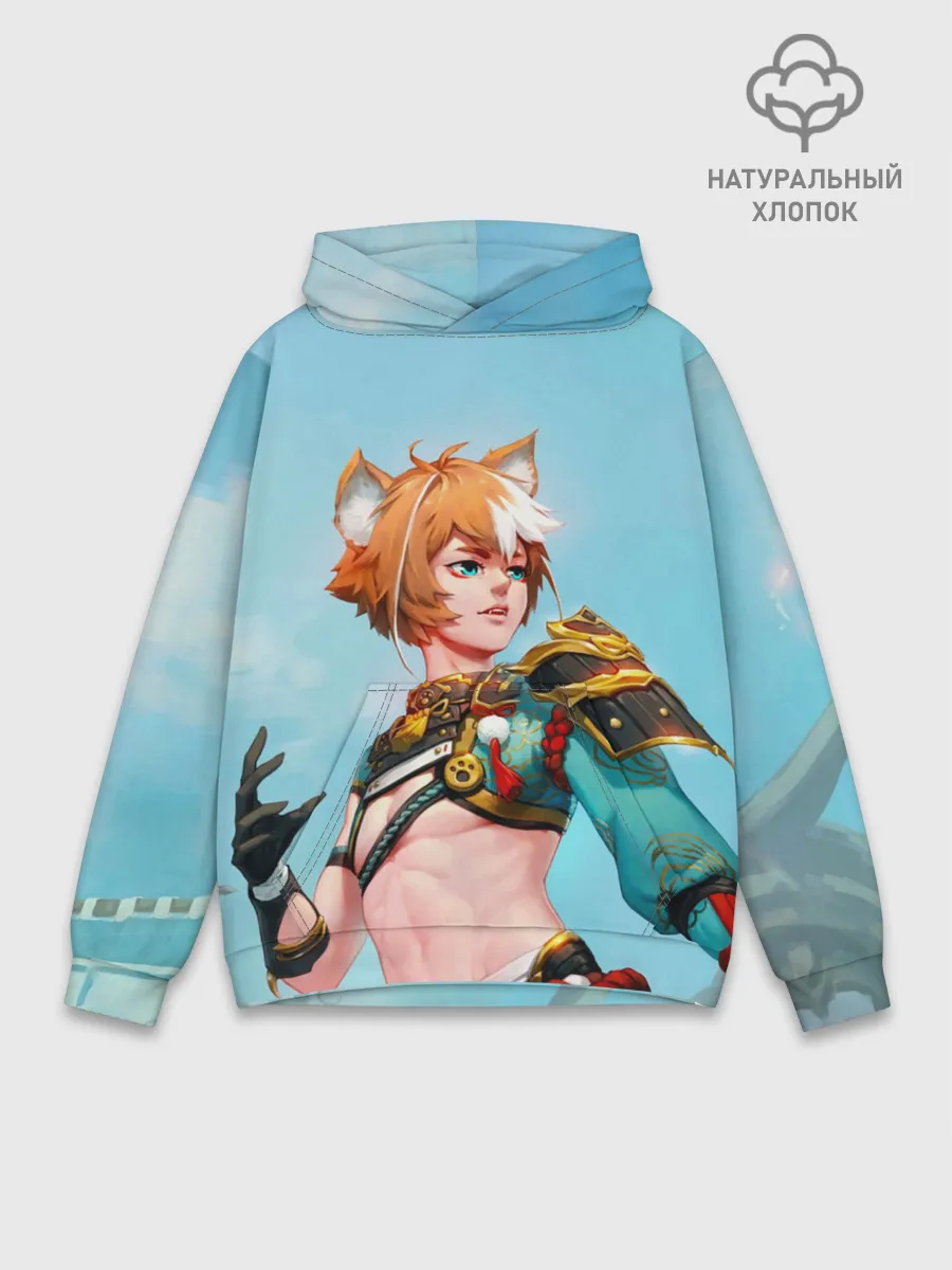 Худи мужской база хлопок / Горо Genshin Impact