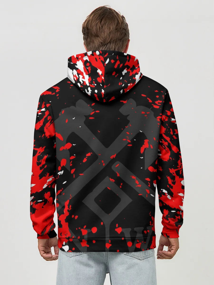 Худи мужской база хлопок / NEW WORLD / НЬЮ ВОРЛД / БРЫЗГИ