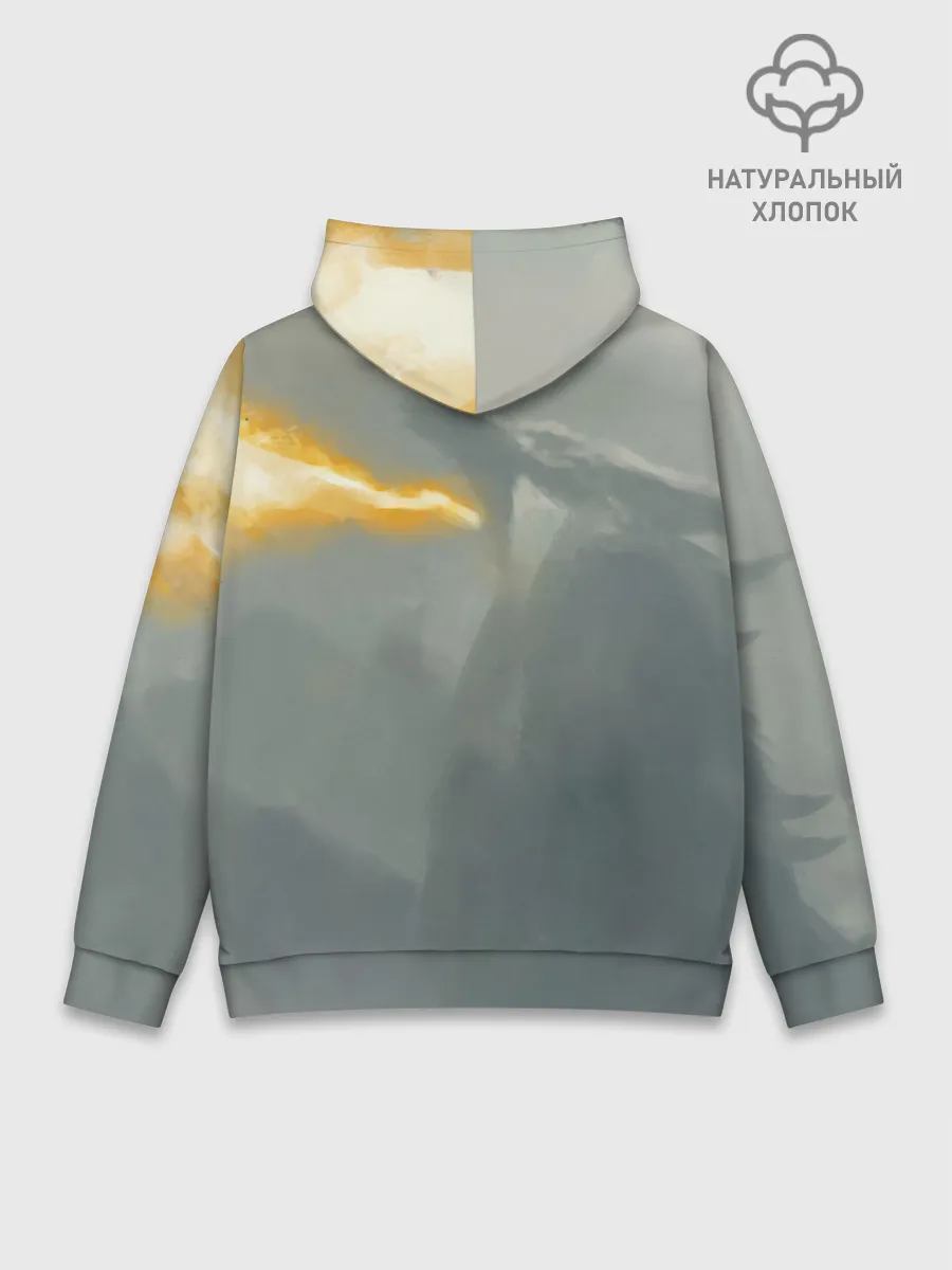 Худи мужской база хлопок / Dragonborne is here