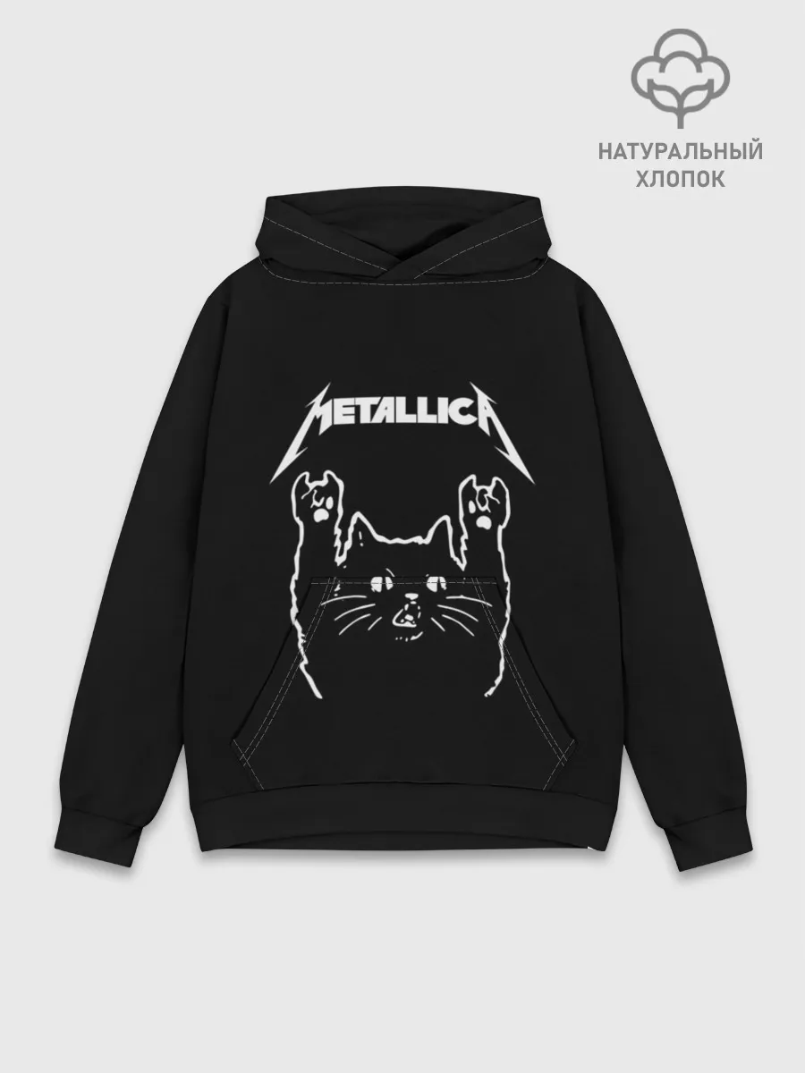 Худи мужской база хлопок / Meowtallica.