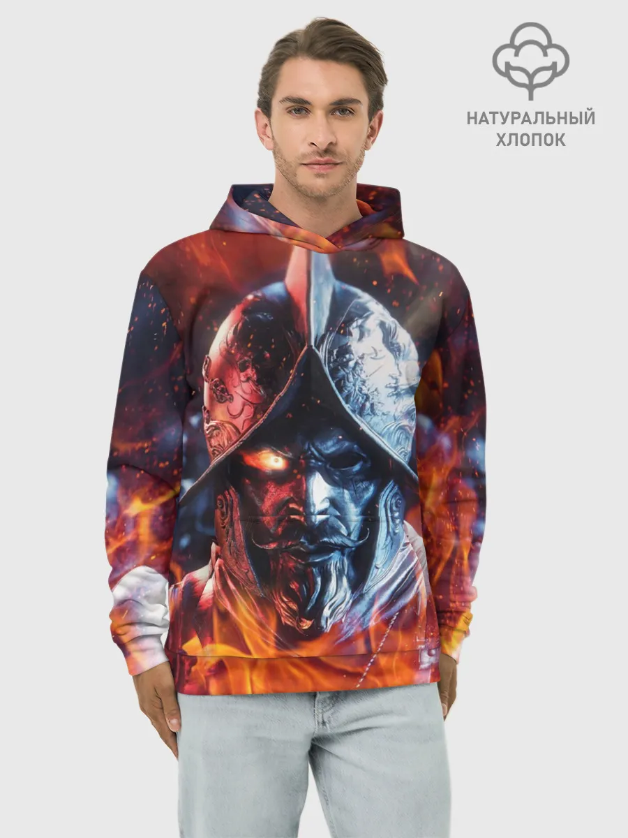 Худи мужской база хлопок / NEW WORLD / НЬЮ ВОРЛД / РЫЦАРЬ