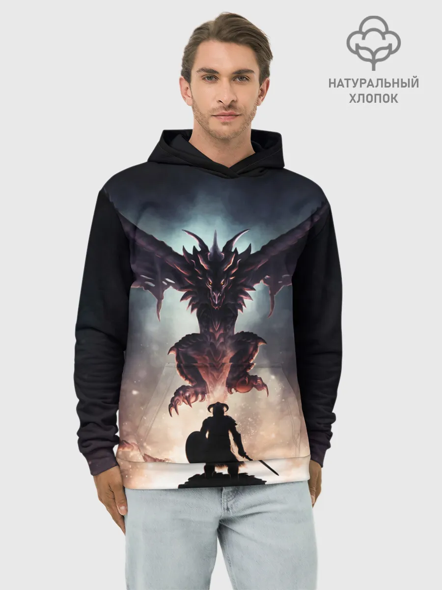 Худи мужской база хлопок / Да начнётся битва