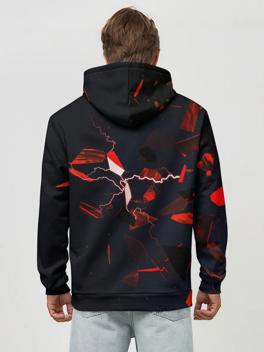 Худи мужской база хлопок / DOTA 2 | 3D плиты и молния