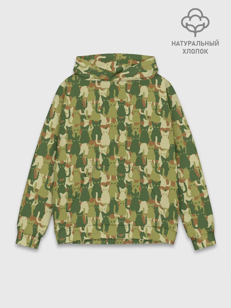 Худи мужской база хлопок / Кошки