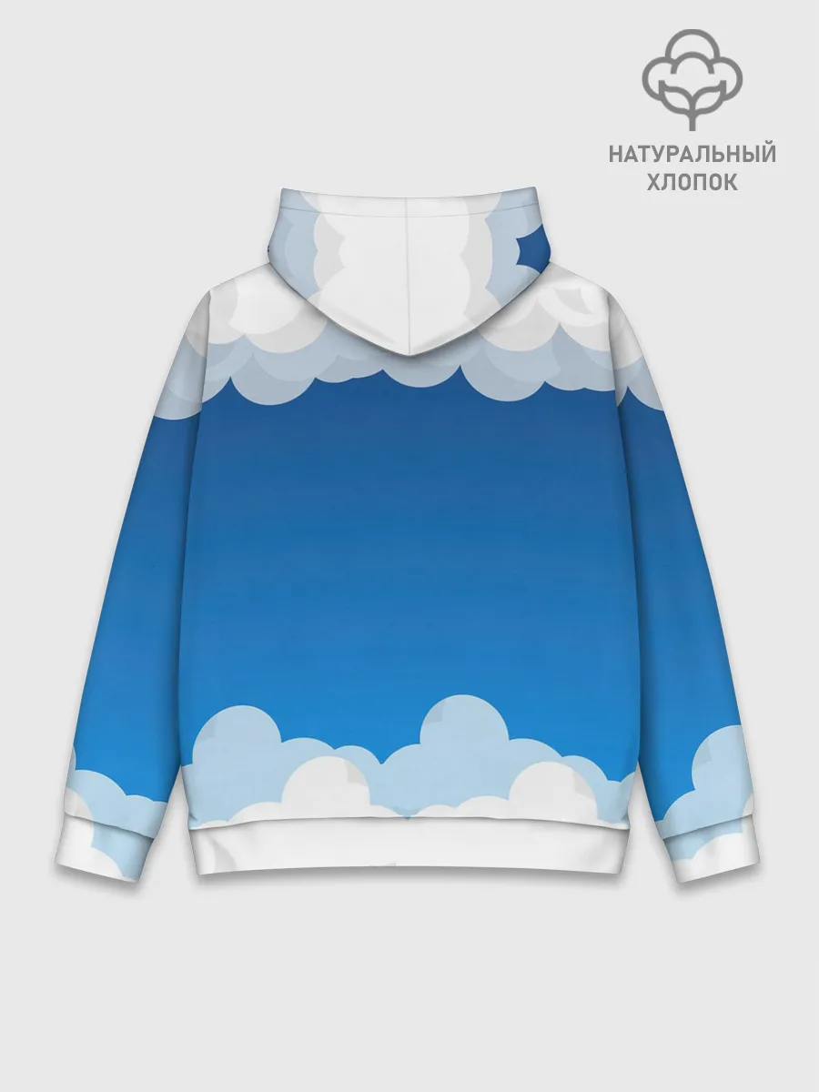 Худи мужской база хлопок / Полёт в облаках