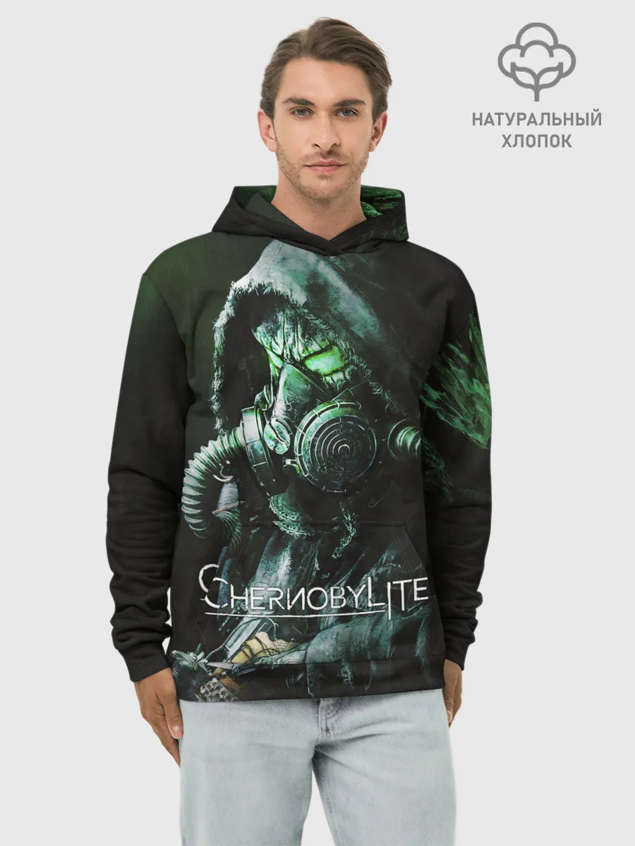 Худи мужской база хлопок / Chernobylite - Черный сталкер