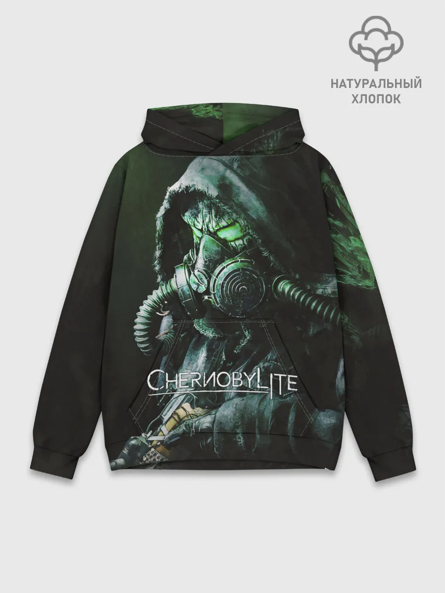 Худи мужской база хлопок / Chernobylite - Черный сталкер