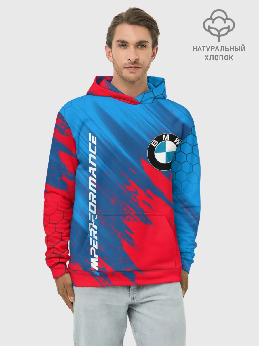 Худи мужской база хлопок / BMW M PERFORMANCE / БМВ